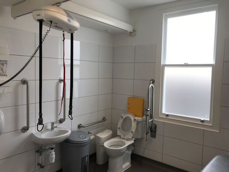 Photograph: Toilets are located on the ground floor in the day care centre